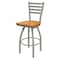 Holland Bar Stool Co 30" Swivel Bar Stool, Nickel Finish, Med Maple Seat 41030ANMedMpl - alternate 1